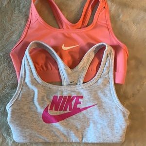 2 Nike girls sports bras